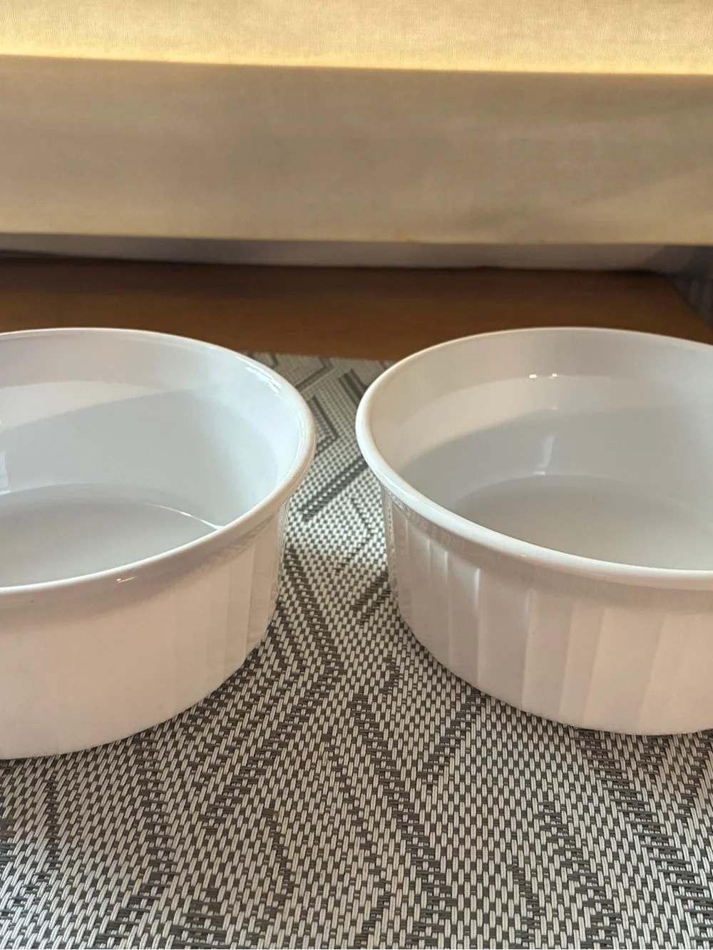 Set of 2 Corning Ware FRENCH WHITEF-16-B 500ml Round Individual Casserole Dishes
